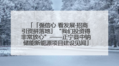「强信心 看发展·招商引资拼落地」“我们投资得非常放心”——正宁县中钠储能新能源项目建设见闻