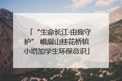 “生命长江·由我守护” 峨眉山桂花桥镇小增加学生环保意识