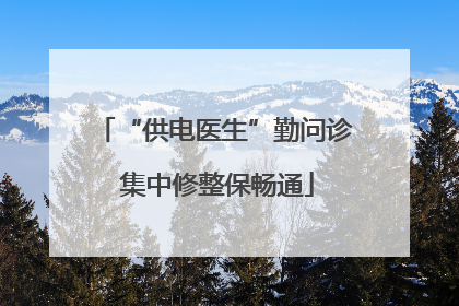“供电医生”勤问诊 集中修整保畅通