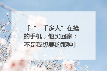 “一千多人”在抢的手机，他买回家：不是我想要的那种