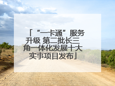 “一卡通”服务升级 第二批长三角一体化发展十大实事项目发布