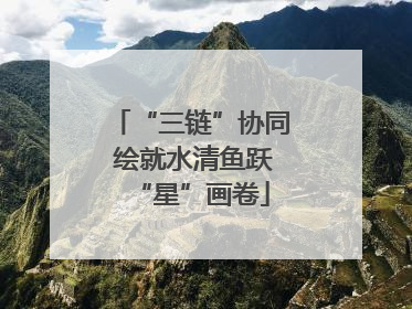“三链”协同 绘就水清鱼跃“星”画卷