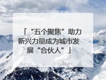 “五个聚焦”助力新兴力量成为城市发展“合伙人”