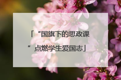 “国旗下的思政课”点燃学生爱国志