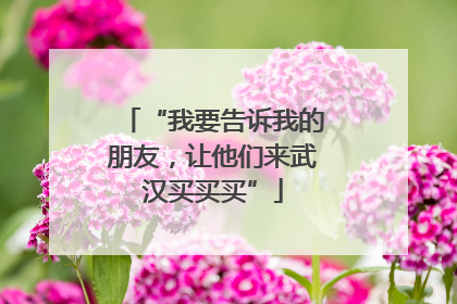 “我要告诉我的朋友，让他们来武汉买买买”