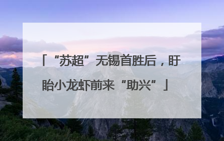 “苏超”无锡首胜后，盱眙小龙虾前来“助兴”
