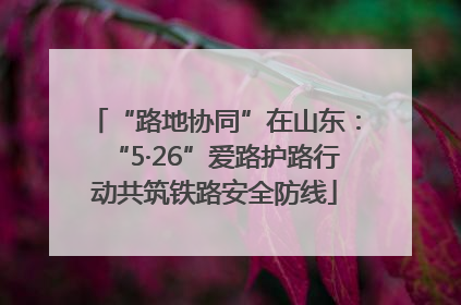 “路地协同”在山东：“5·26”爱路护路行动共筑铁路安全防线