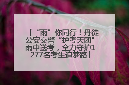 “雨”你同行！丹徒公安交警“护考天团”雨中送考，全力守护1277名考生追梦路