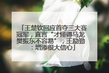 王楚钦回应首夺三大赛冠军，直言“才懂得马龙樊振东不容易”，王励勤：增添很大信心