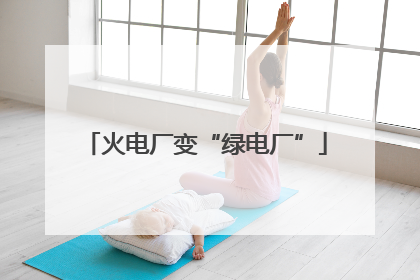 火电厂变“绿电厂”