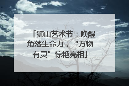 狮山艺术节：唤醒角落生命力，“万物有灵”惊艳亮相