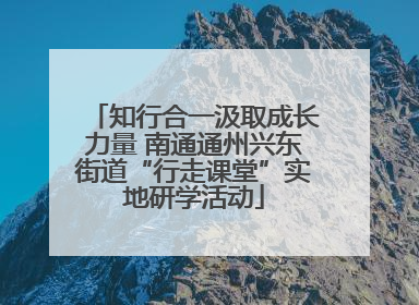 知行合一汲取成长力量 南通通州兴东街道“行走课堂”实地研学活动