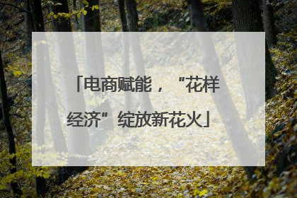 电商赋能，“花样经济”绽放新花火
