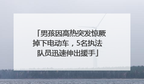男孩因高热突发惊厥掉下电动车，5名执法队员迅速伸出援手