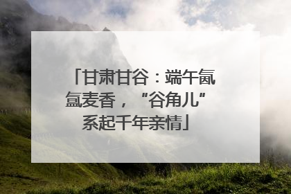甘肃甘谷：端午氤氲麦香，“谷角儿”系起千年亲情