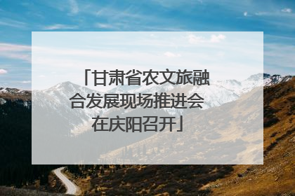甘肃省农文旅融合发展现场推进会在庆阳召开