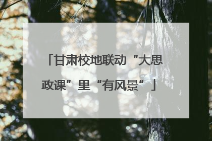 甘肃校地联动“大思政课”里“有风景”