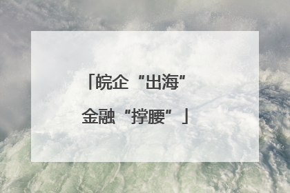 皖企“出海” 金融“撑腰”