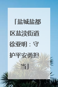 盐城盐都区盐渎街道徐亚明：守护平安勇担当