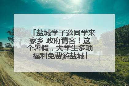 盐城学子邀同学来家乡 政府请客！这个暑假，大学生多项福利免费游盐城