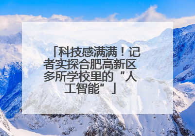 科技感满满！记者实探合肥高新区多所学校里的“人工智能”