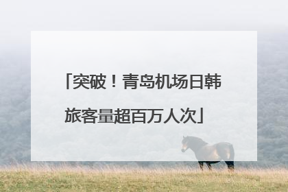 突破！青岛机场日韩旅客量超百万人次