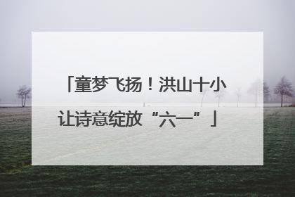童梦飞扬！洪山十小让诗意绽放“六一”