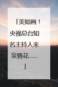 美如画！央视总台知名主持人来泉簪花……