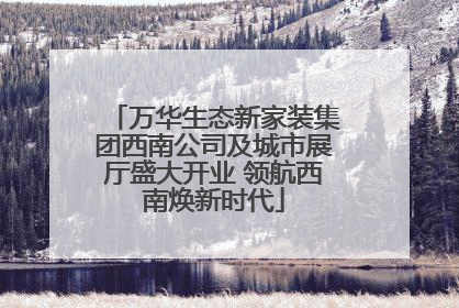 万华生态新家装集团西南公司及城市展厅盛大开业 领航西南焕新时代