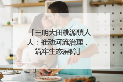 三明大田桃源镇人大：推动河流治理，筑牢生态屏障