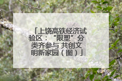 上饶高铁经济试验区：“限塑”分类齐参与 共创文明新家园（图）