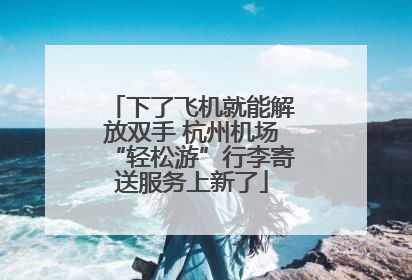 下了飞机就能解放双手 杭州机场“轻松游”行李寄送服务上新了