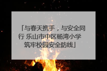 与春天携手，与安全同行 乐山市中区杨湾小学筑牢校园安全防线