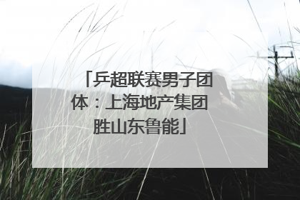 乒超联赛男子团体：上海地产集团胜山东鲁能