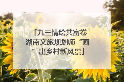 九三情绘共富卷 湖南文旅规划师“画”出乡村新风景