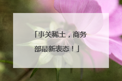 事关稀土，商务部最新表态！