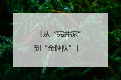 从“完井家”到“金牌队”