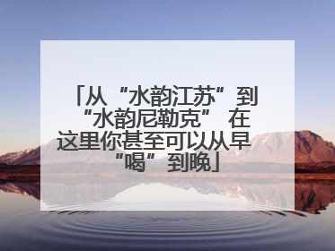 从“水韵江苏”到“水韵尼勒克” 在这里你甚至可以从早“喝”到晚
