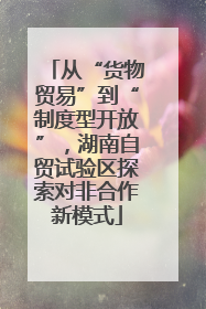 从“货物贸易”到“制度型开放”，湖南自贸试验区探索对非合作新模式