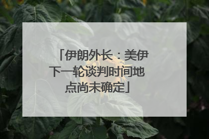 伊朗外长：美伊下一轮谈判时间地点尚未确定
