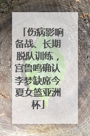 伤病影响备战、长期脱队训练，宫鲁鸣确认李梦缺席今夏女篮亚洲杯