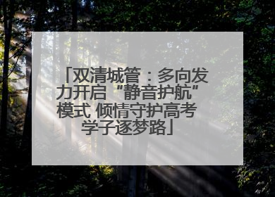 双清城管：多向发力开启“静音护航”模式 倾情守护高考学子逐梦路