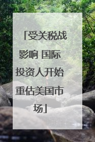 受关税战影响 国际投资人开始重估美国市场