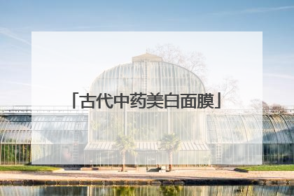 古代中药美白面膜