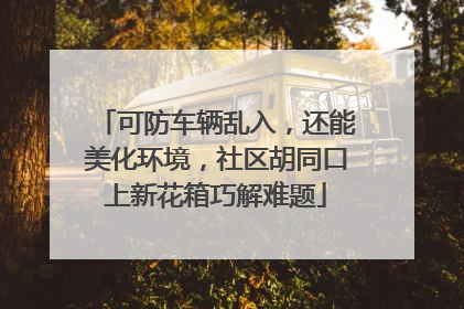 可防车辆乱入，还能美化环境，社区胡同口上新花箱巧解难题