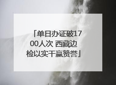 单日办证破1700人次 西藏边检以实干赢赞誉