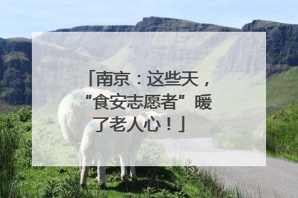 南京：这些天，“食安志愿者”暖了老人心！