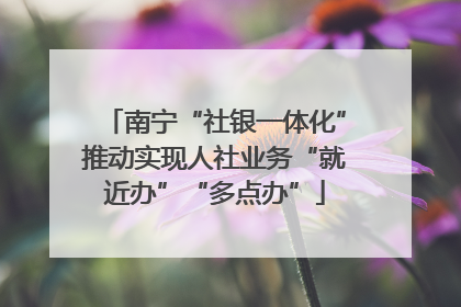 南宁“社银一体化”推动实现人社业务“就近办”“多点办”