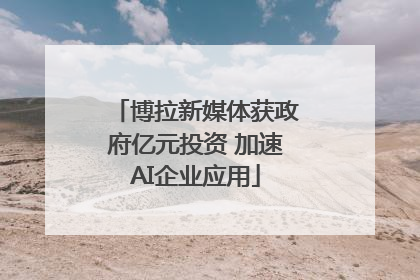 博拉新媒体获政府亿元投资 加速AI企业应用