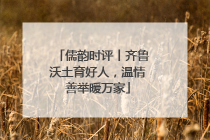 儒韵时评丨齐鲁沃土育好人，温情善举暖万家